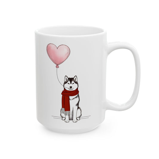 The Heartfelt Howl Husky Art Mug | 15oz