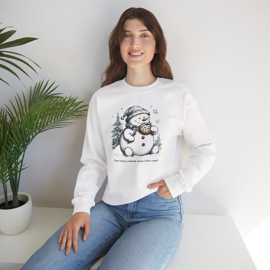 Snowman Cookie Sweatshirt, Funny Christmas Sweatshirt