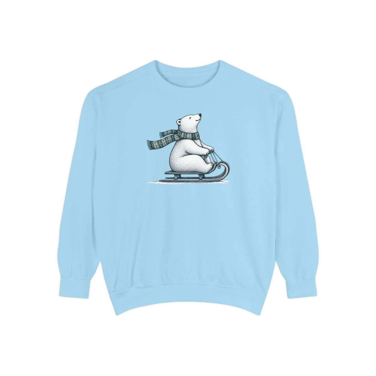 Polar Bear Sledding Sweatshirt | Cozy Winter Bear