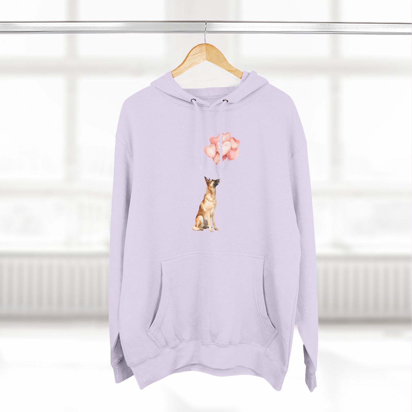 Belgian Malinois Heart Balloons Hoodie