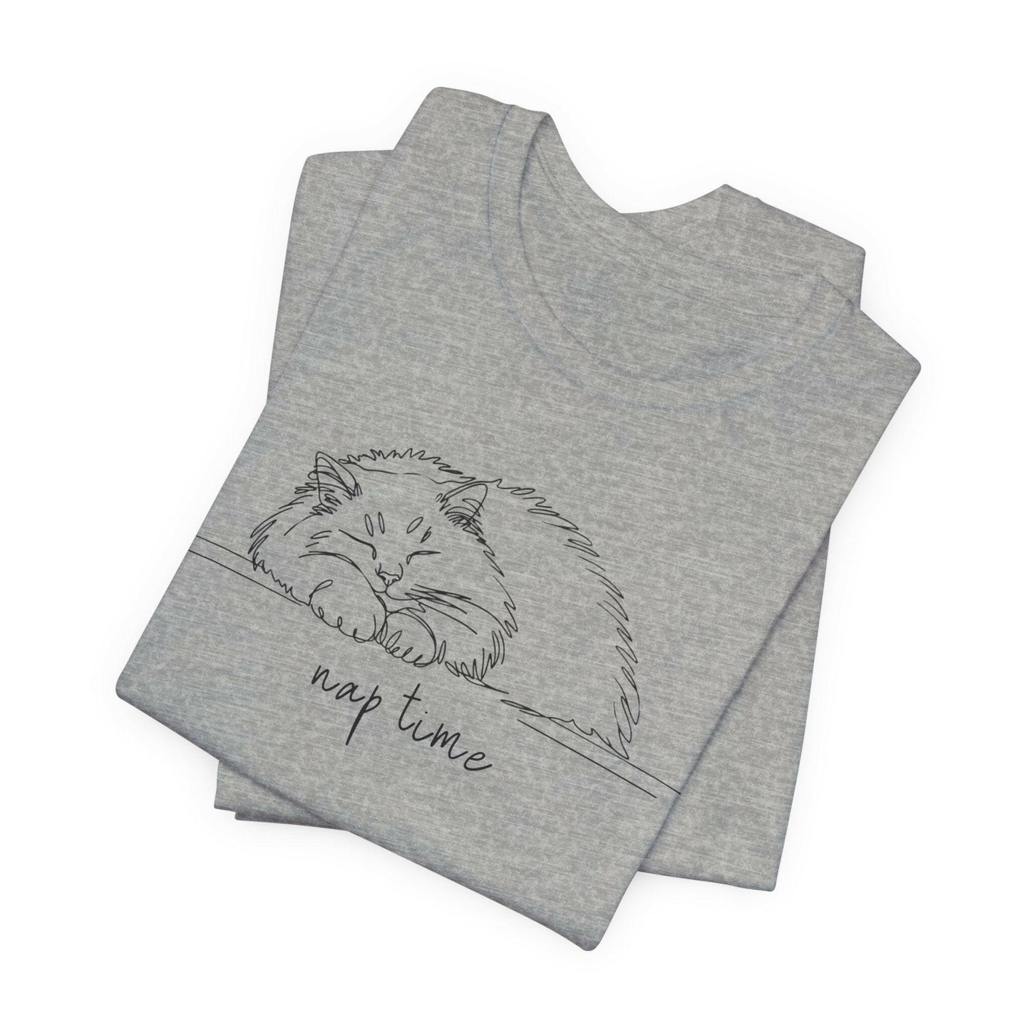 Fluffy Cat Nap Time Unisex Tee.