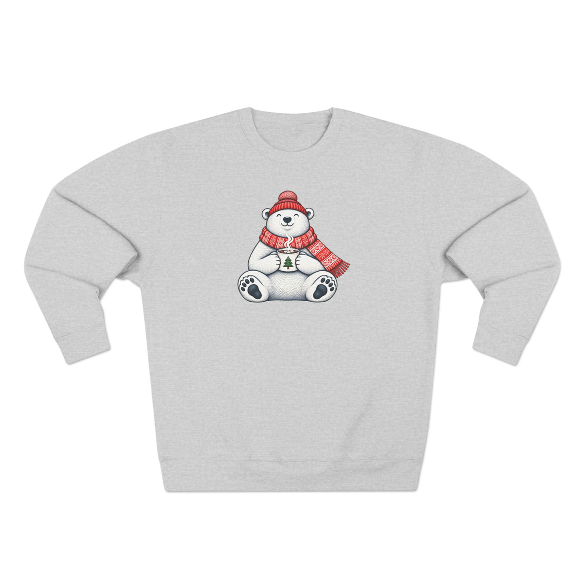 Cozy Cocoa Polar Bear Christmas Crewneck Sweatshirt