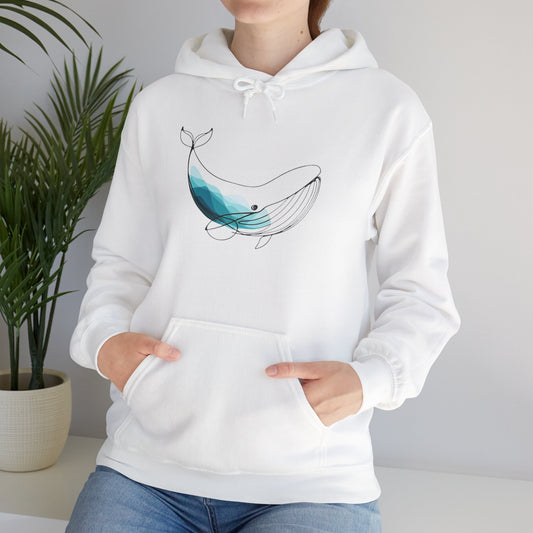 Minimalist Whale Hoodie