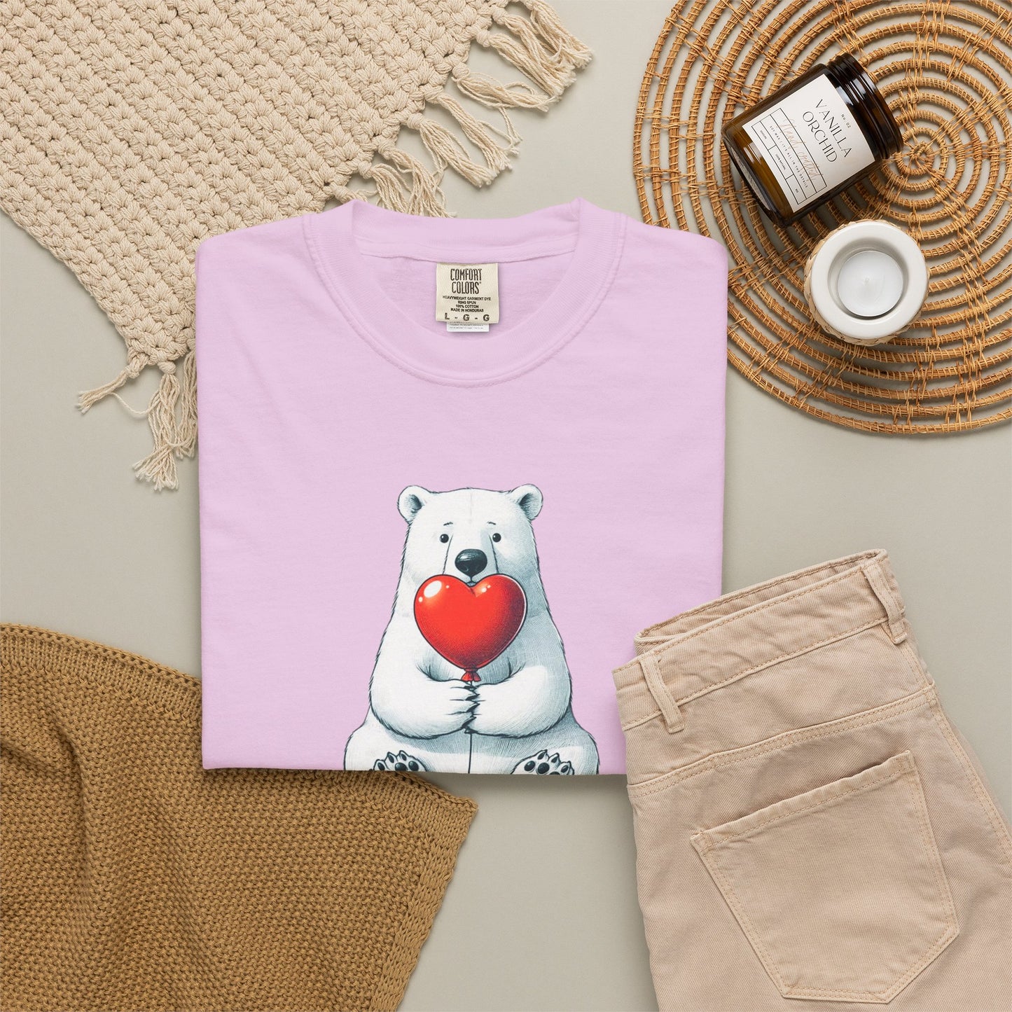Be Mine Polar Bear Comfort Colors Tee