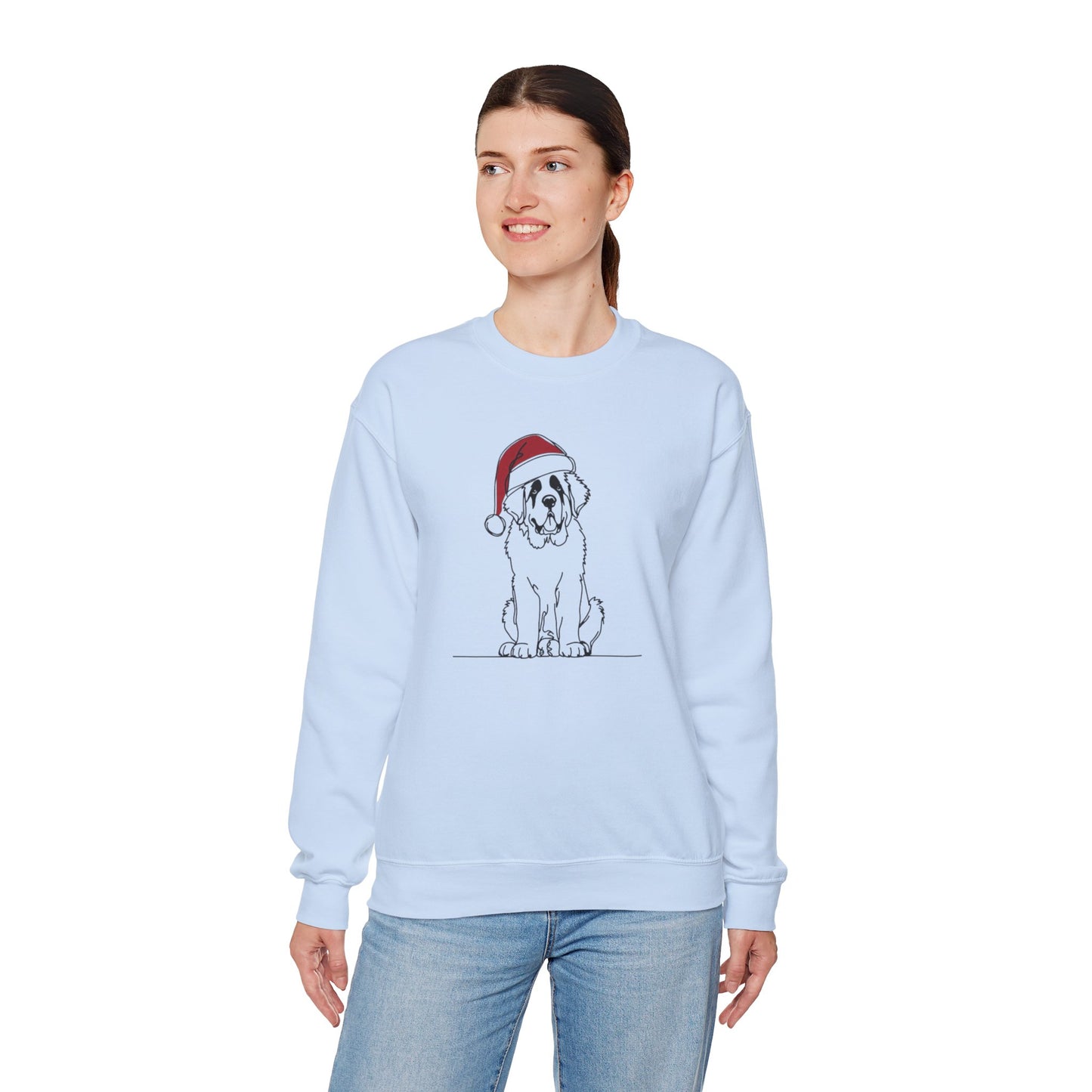 "Santa Bernard" Holiday Sketch Sweatshirt | Holiday Den