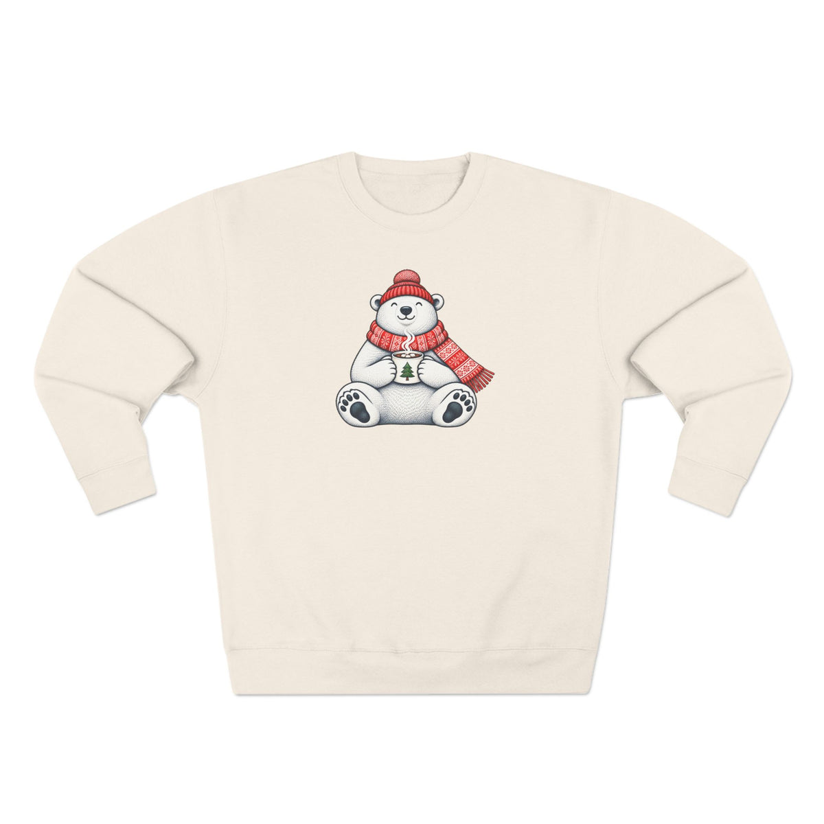Cozy Cocoa Polar Bear Christmas Crewneck Sweatshirt