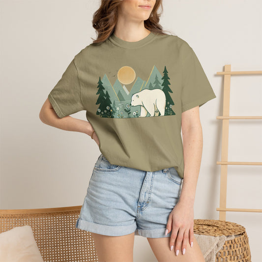 Polar Bear Retro Wildflower T-Shirt