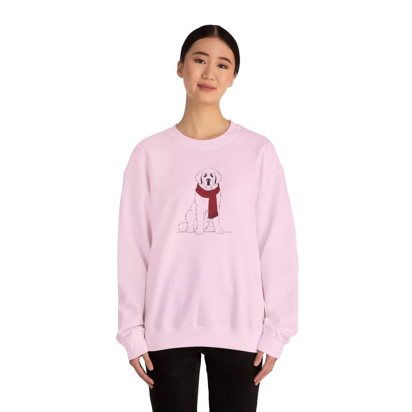 Saint Bernard Scarf Premium Sweatshirt | Cozy Den Edition