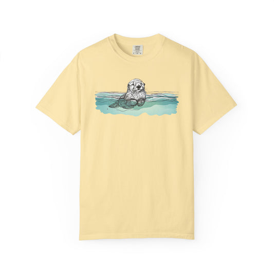 Sea Otter T-Shirt | Otter in the Water Comfort Colors Tee