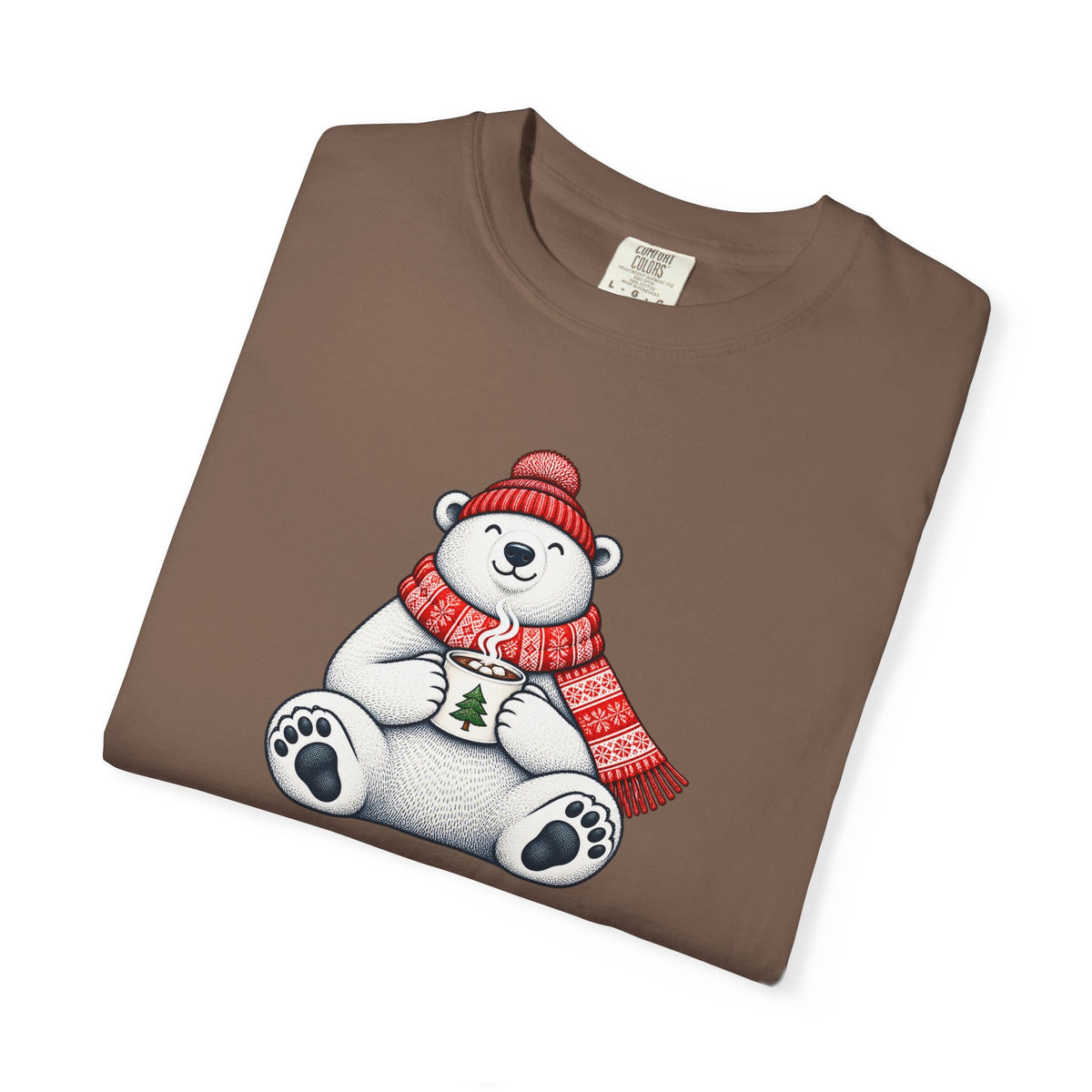 Cozy Cocoa Polar Bear Comfort Colors Tee