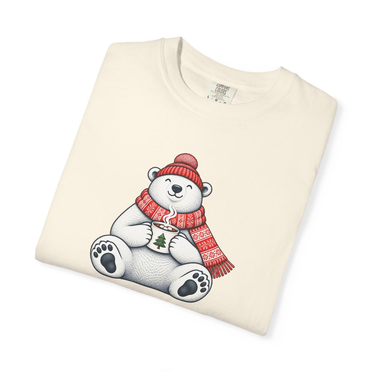 Cozy Cocoa Polar Bear Comfort Colors Tee