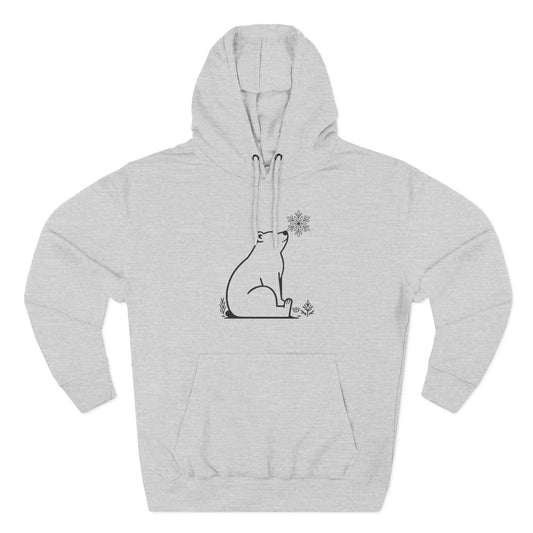 Polar Bear Christmas Hoodie | Minimal Winter Sweatshirt