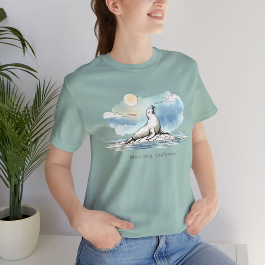 Monterey Sea Lion Watercolor T-Shirt