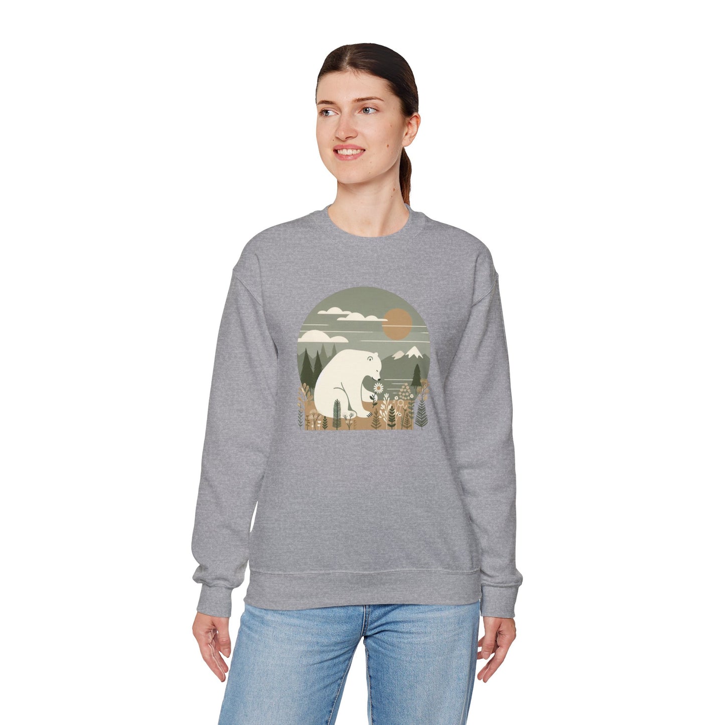 Polar Bear and Daisy Midweight Sweatshirt | Polar Den Edition