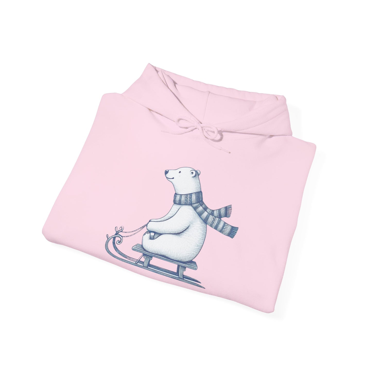 Sledding Polar Bear Sketch Hoodie | Polar Den Edition