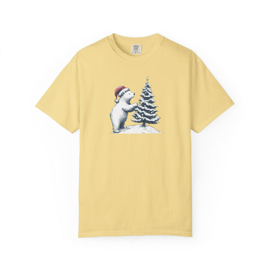 Polar Bear Christmas T-Shirt | Christmas Tree Comfort Colors Tee