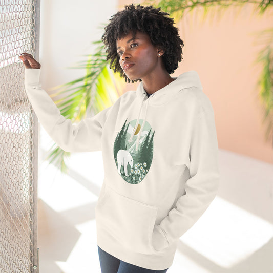 Polar Bear Daisy Mountain Meadow Hoodie