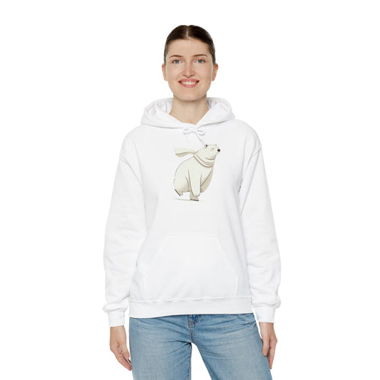 Skating Polar Bear Winter Hoodie