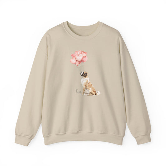The Infinite Affection Saint Bernard Art Sweatshirt | Storybook Den
