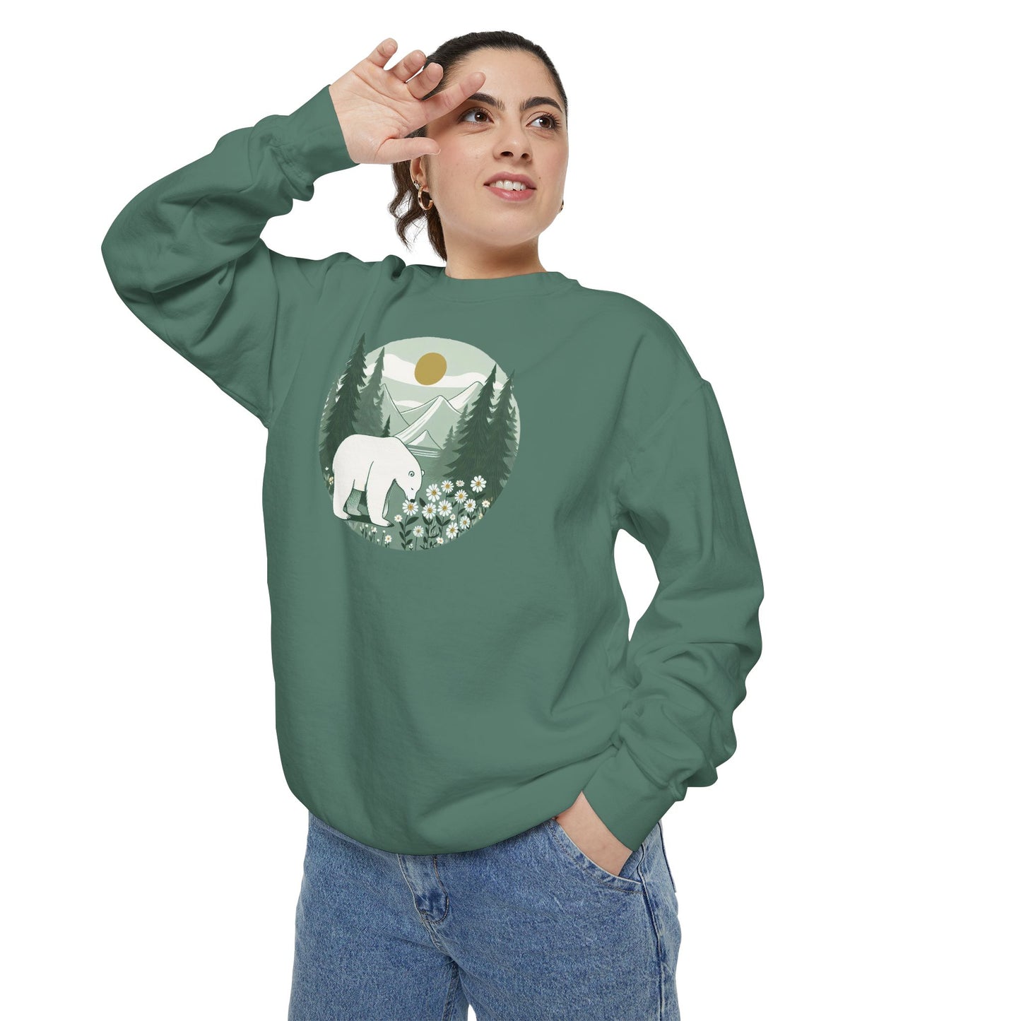 Polar Bear Mountain Meadow Comfort Colors Sweatshirt