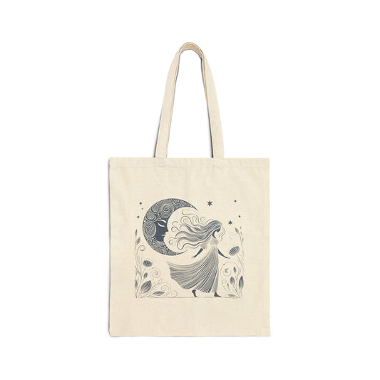 Moonlit Wildflower Woman Tote Bag