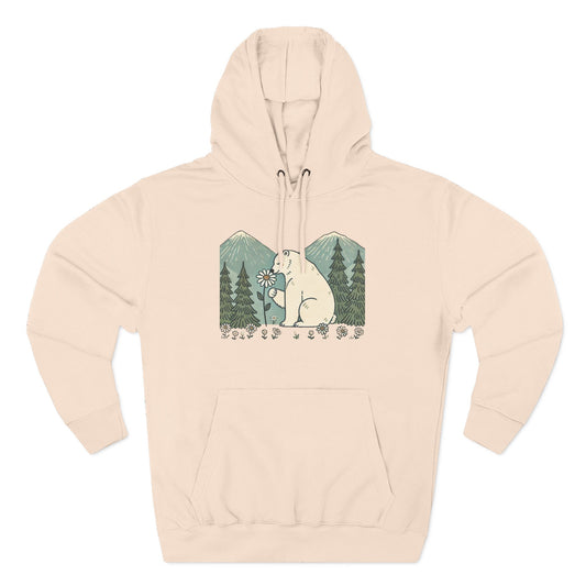 Wildflower Polar Bear Hoodie