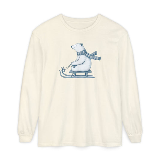 Sledding Polar Bear Heritage Long Sleeve | Polar Den Edition