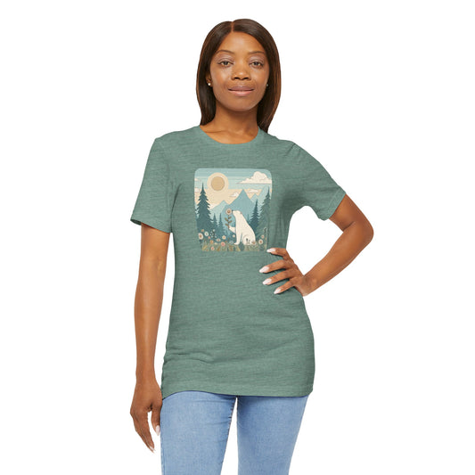 Daisy Peace Bear Tee – Embrace Nature’s Beauty Shirt - Stompy Paws