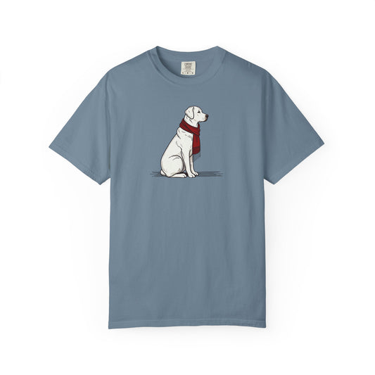 Red Scarf Dog Tee