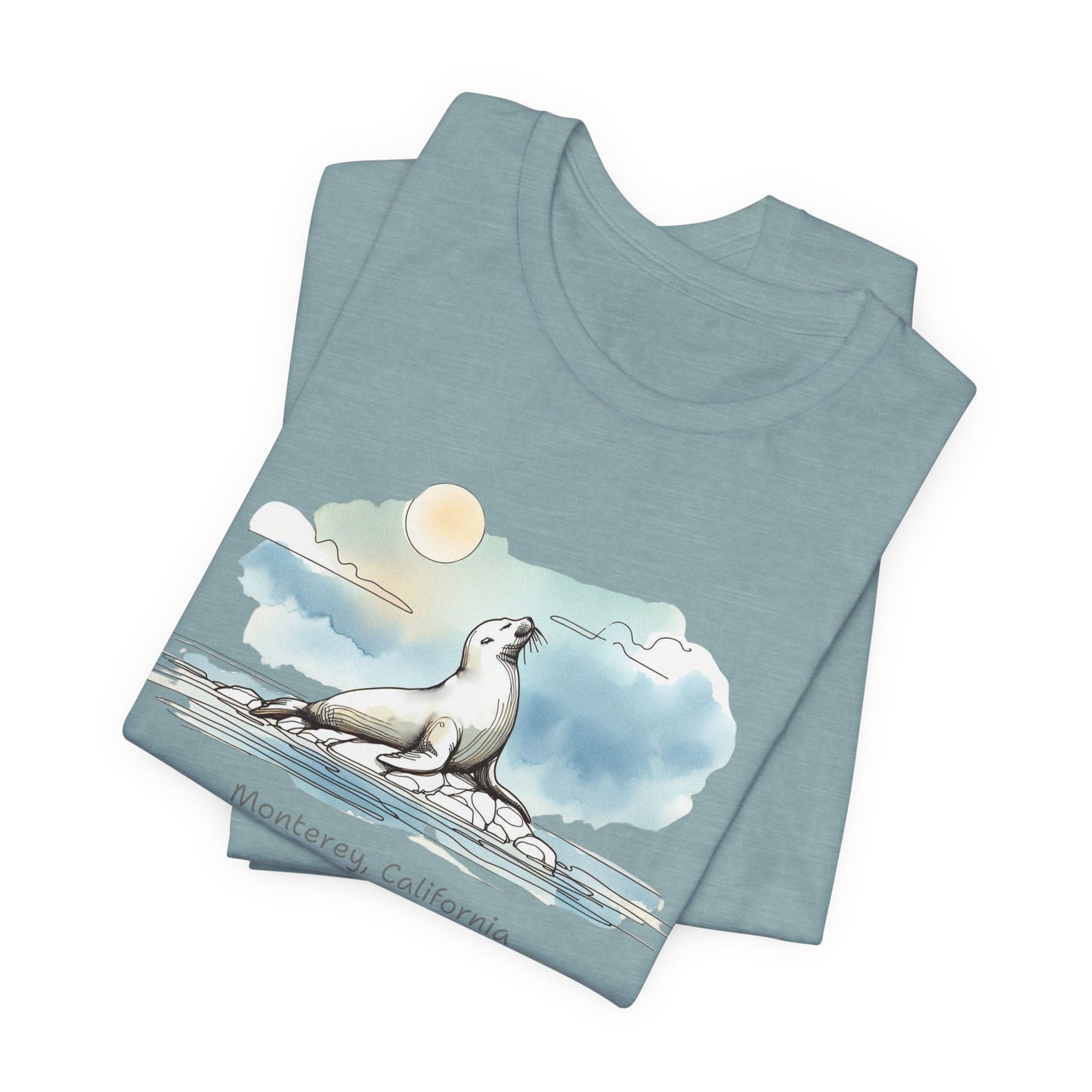 Monterey Sea Lion Watercolor T-Shirt