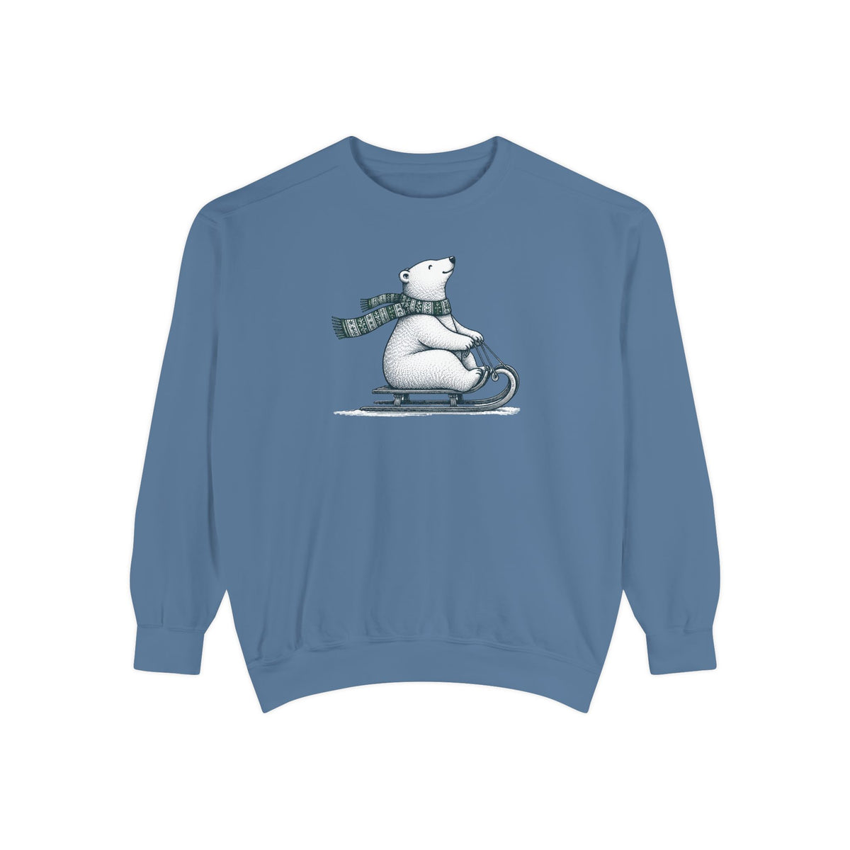 Polar Bear Sledding Sweatshirt | Cozy Winter Bear