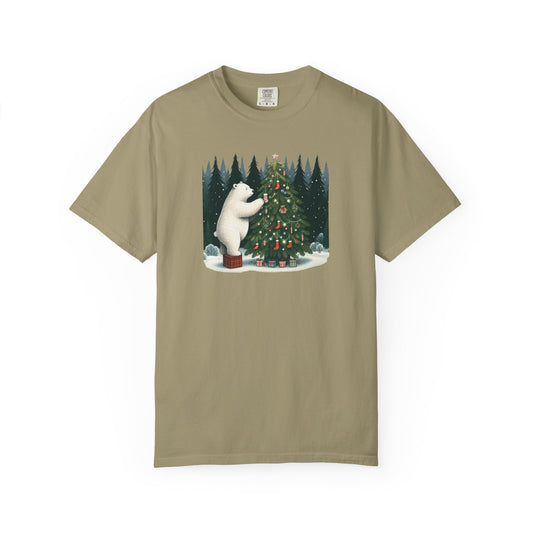 Polar Bear Christmas Heavyweight Tee | Holiday Den