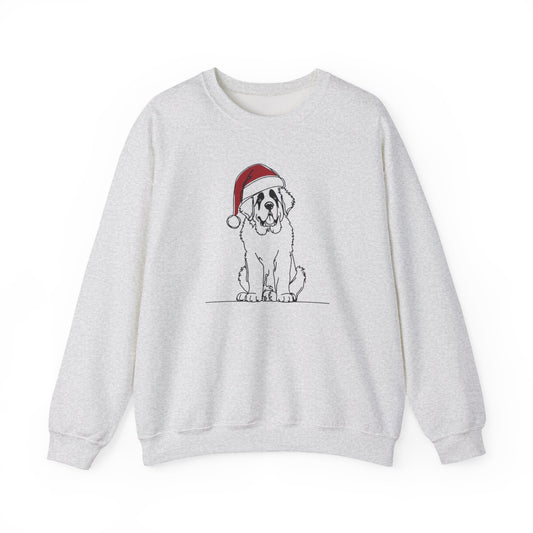 "Santa Bernard" Holiday Sketch Sweatshirt | Holiday Den