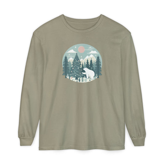 Festive Forest Polar Bear Long Sleeve | Holiday Den Edition