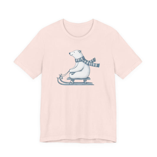 Cozy Sledding Polar Bear Tee – Vintage Winter Style