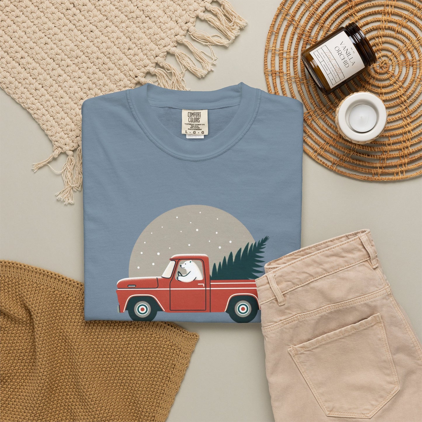 Vintage Polar Bear Christmas Truck Tee