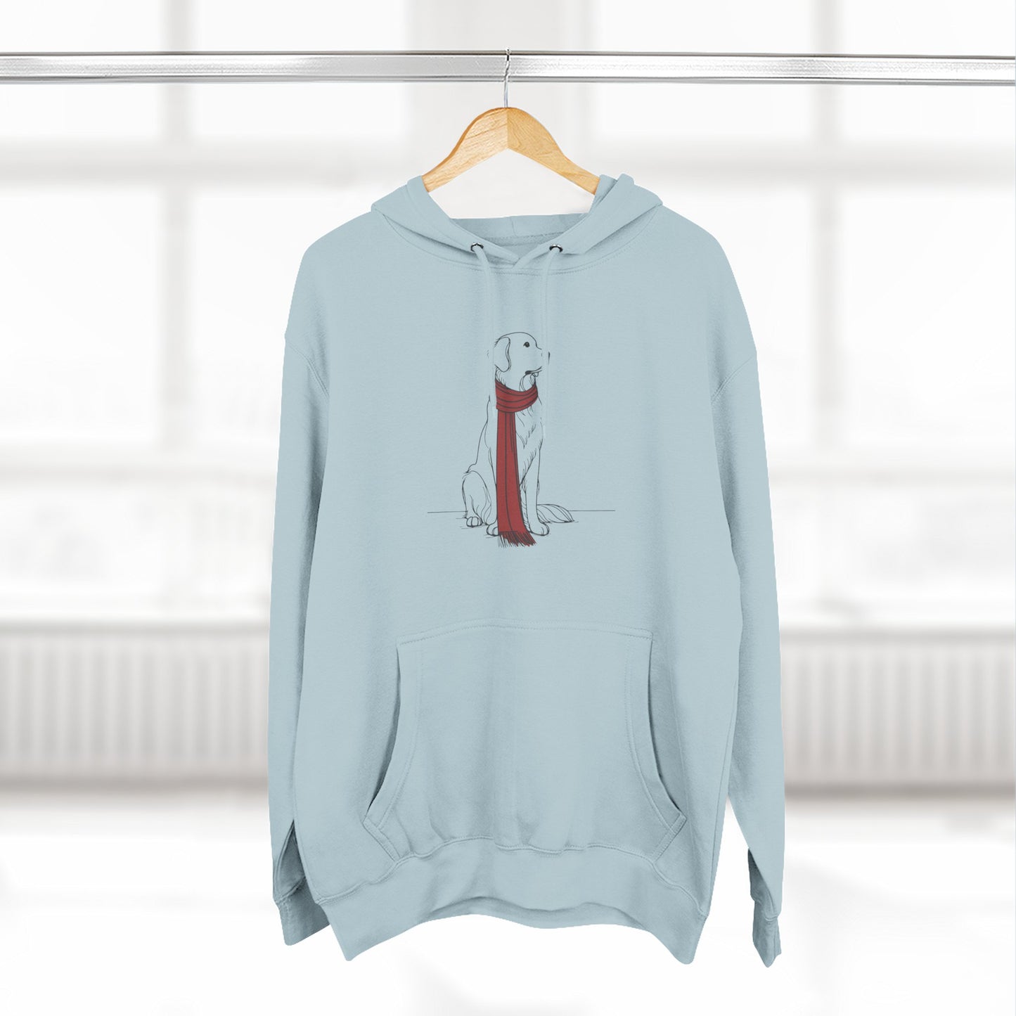 Minimalist Winter Dog Hoodie