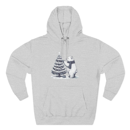 Vintage Polar Bear Christmas Tree Hoodie