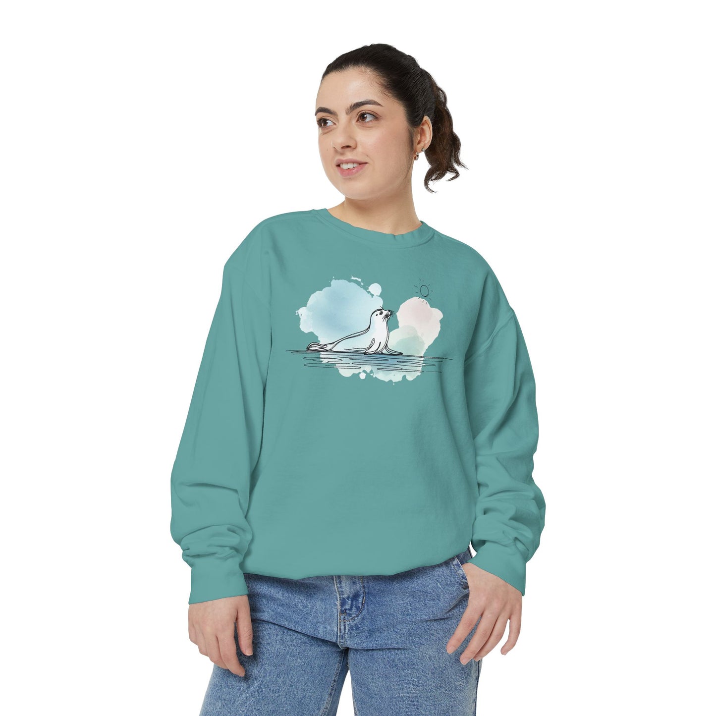 Sun-Kissed Seal Sweatshirt |Shoreline Den