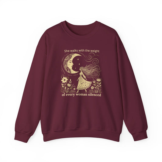 'Weight of Silence' Celestial Goddess Sweatshirt | Mystic Den Edition