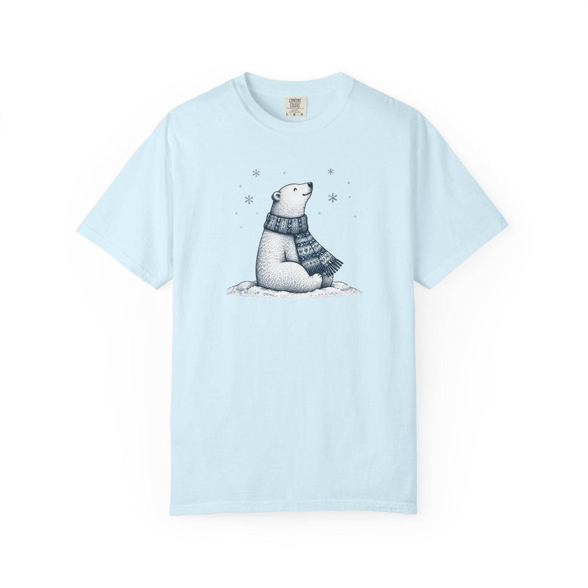 Winter Scarf Polar Bear Comfort Colors Tee