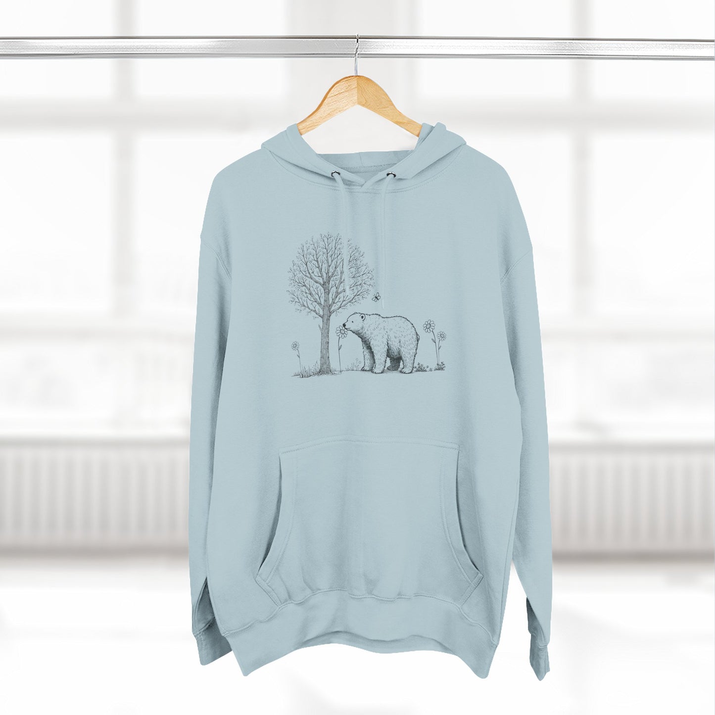 Wildflower Polar Bear Hoodie