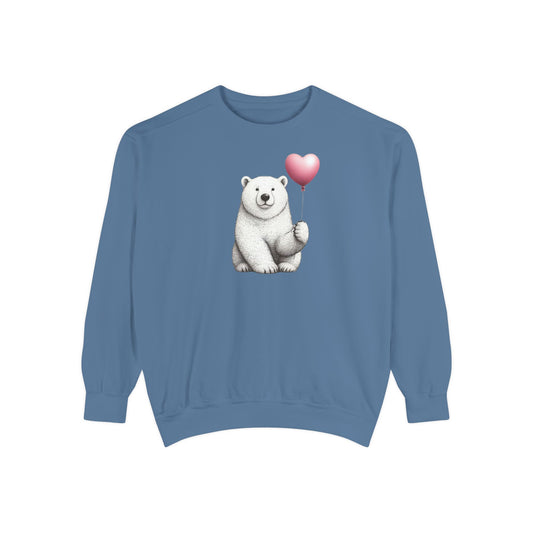 Sketch Polar Bear Balloon Sweatshirt