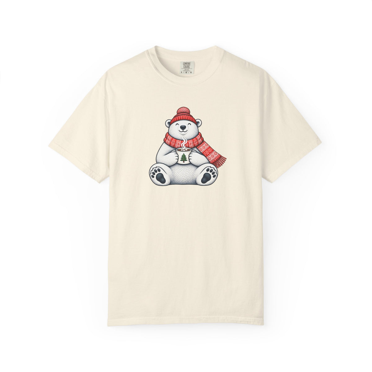 Cozy Cocoa Polar Bear Comfort Colors Tee