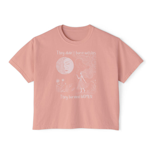 They Burned Women Crop Tee | Comfort Colors® Historical Graphic