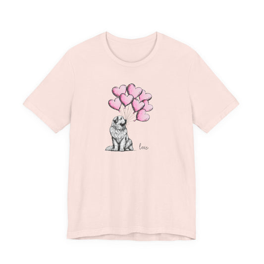 Great Pyrenees Whimsical Dog Heart Balloons Tee