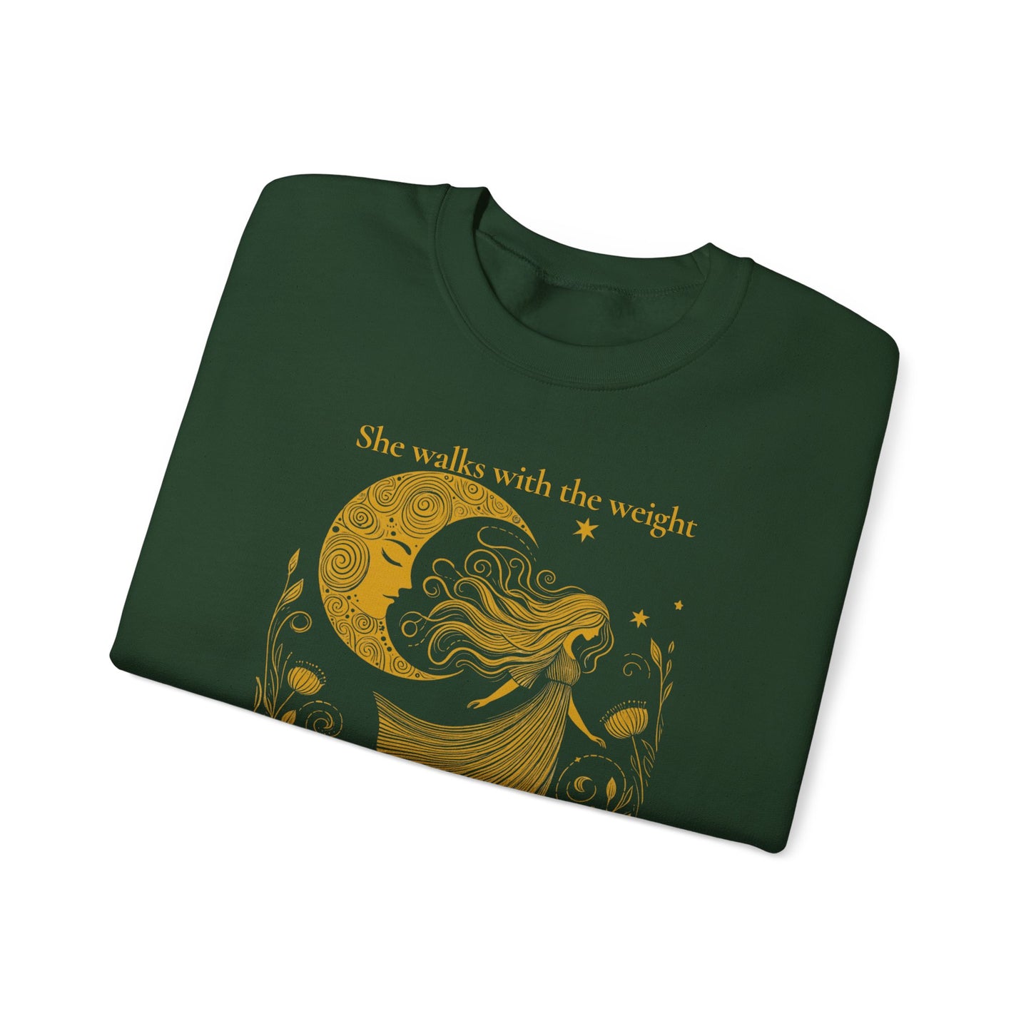 She Walks With the Weight Sweatshirt – Gold Edition