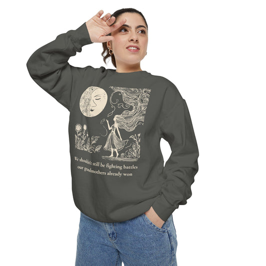Feminist Moonlight Sweatshirt – Quiet Strength & Soft Power