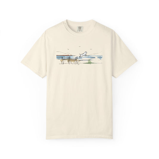 Watercolor Lake Dog Tee