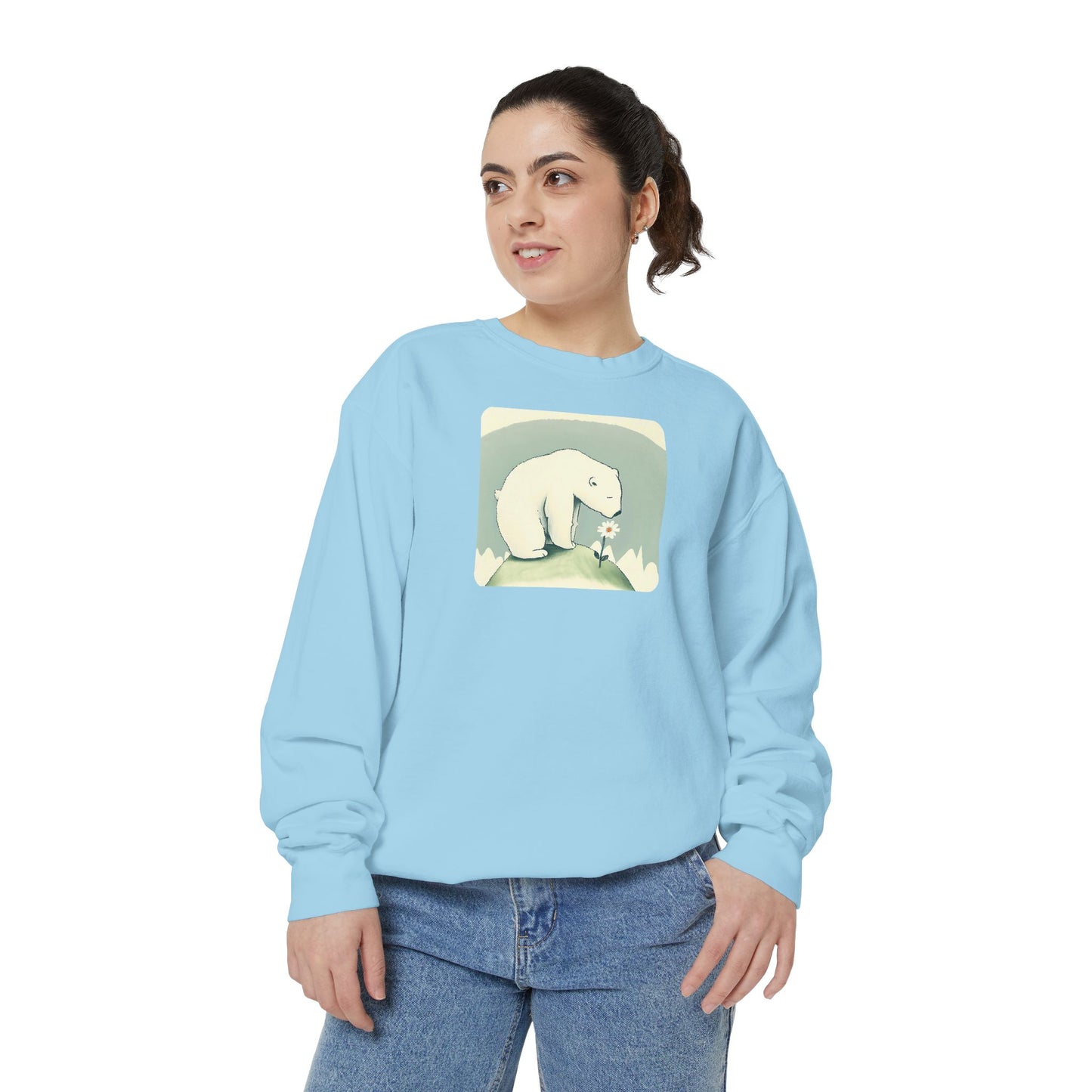 Polar Bear Wildflower Sweatshirt